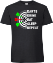 Darts Drink Eat Sleep Repeat T-Shirt Unisex